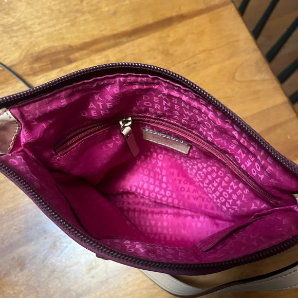 Kate Spade. Plum/wine. Crossbody. Tan strap. - Picture 7 of 12